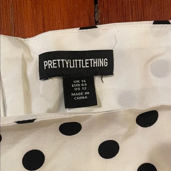 PrettyLittleThing Black and White Polka Dot dress - Picture 3 of 7